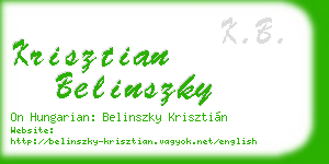 krisztian belinszky business card